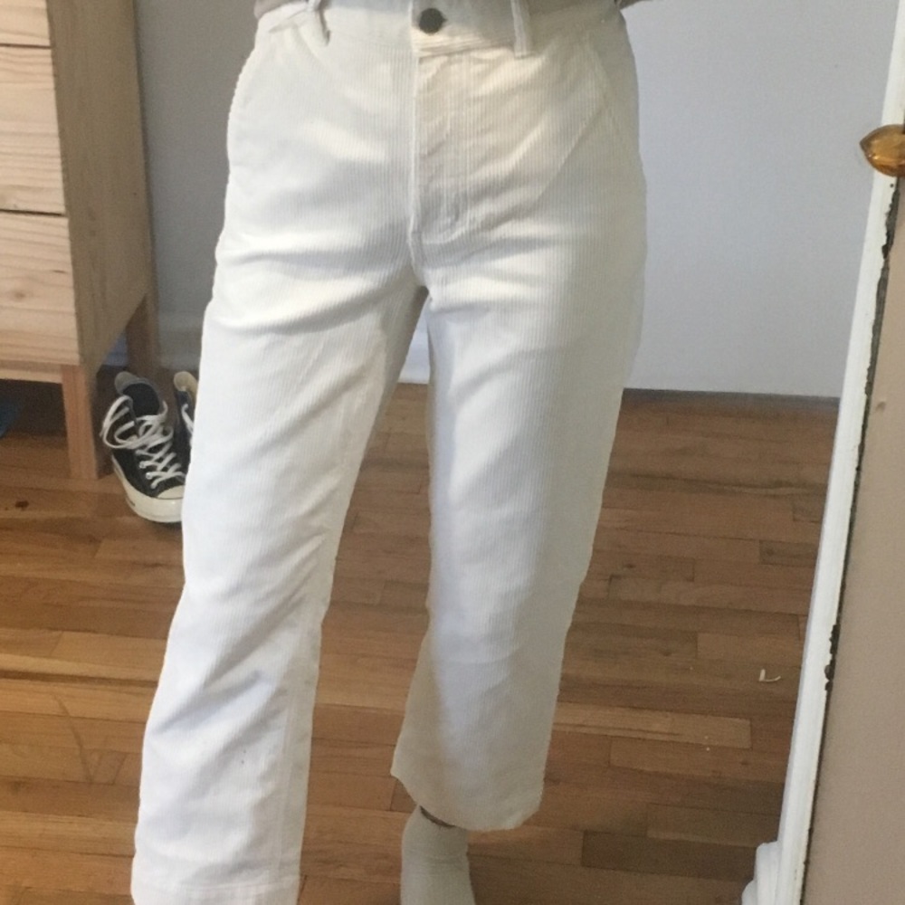 Everlane white corduroy pants